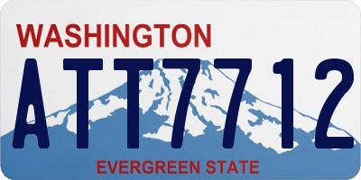 WA license plate ATT7712