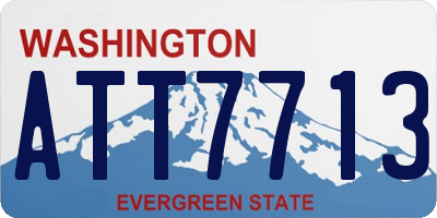 WA license plate ATT7713