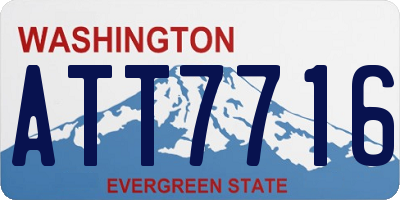 WA license plate ATT7716
