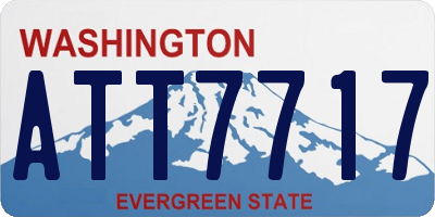 WA license plate ATT7717
