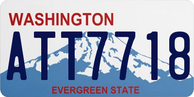 WA license plate ATT7718