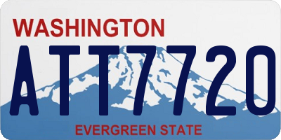 WA license plate ATT7720