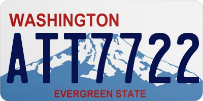 WA license plate ATT7722