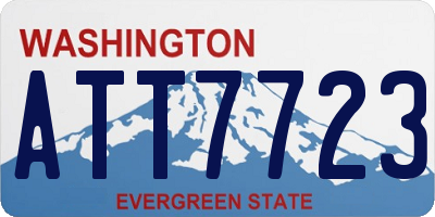 WA license plate ATT7723