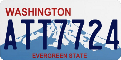 WA license plate ATT7724