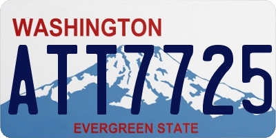 WA license plate ATT7725