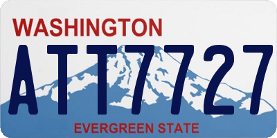 WA license plate ATT7727