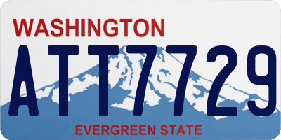 WA license plate ATT7729
