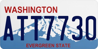 WA license plate ATT7730