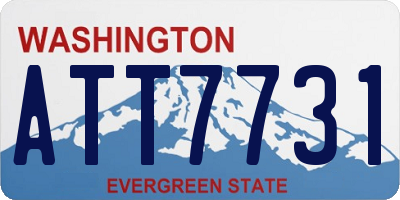 WA license plate ATT7731