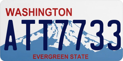 WA license plate ATT7733
