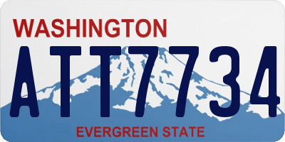 WA license plate ATT7734