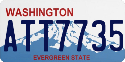 WA license plate ATT7735