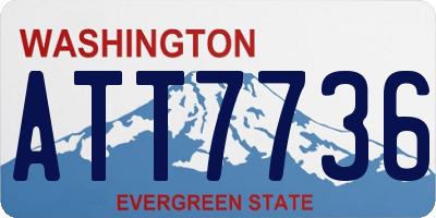 WA license plate ATT7736