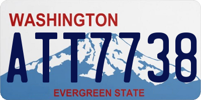 WA license plate ATT7738