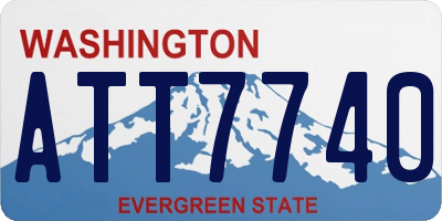 WA license plate ATT7740