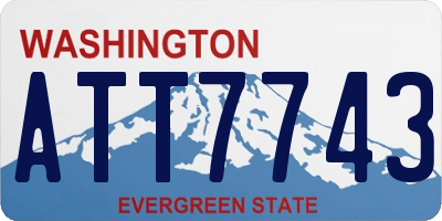 WA license plate ATT7743