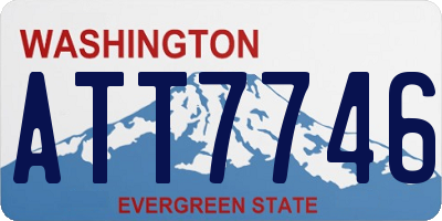 WA license plate ATT7746