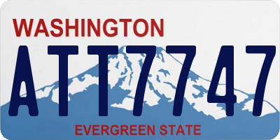 WA license plate ATT7747