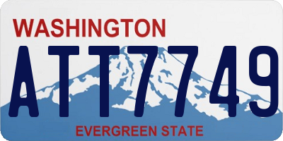WA license plate ATT7749