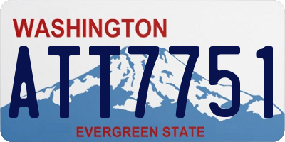 WA license plate ATT7751