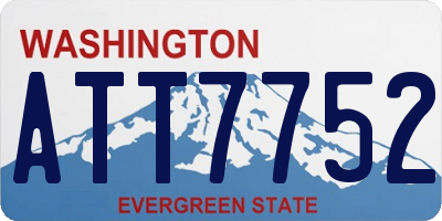 WA license plate ATT7752