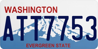 WA license plate ATT7753