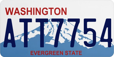 WA license plate ATT7754