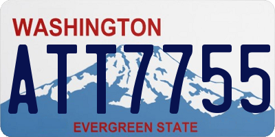 WA license plate ATT7755
