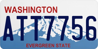 WA license plate ATT7756