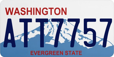 WA license plate ATT7757