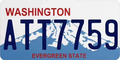 WA license plate ATT7759
