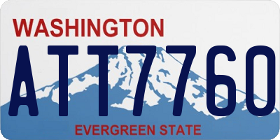 WA license plate ATT7760