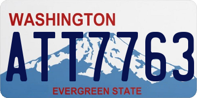 WA license plate ATT7763