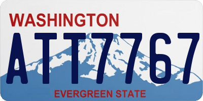 WA license plate ATT7767