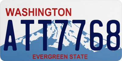 WA license plate ATT7768