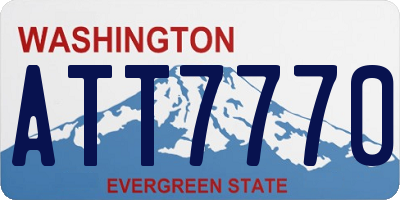 WA license plate ATT7770