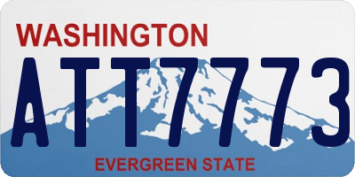 WA license plate ATT7773