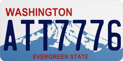 WA license plate ATT7776
