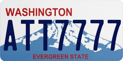 WA license plate ATT7777