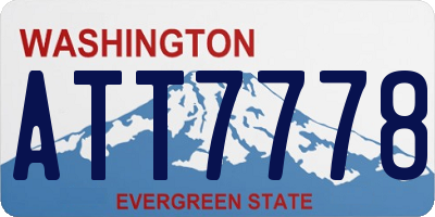 WA license plate ATT7778