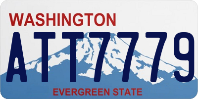 WA license plate ATT7779