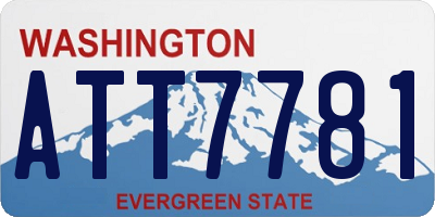 WA license plate ATT7781