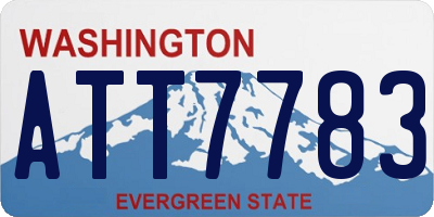 WA license plate ATT7783