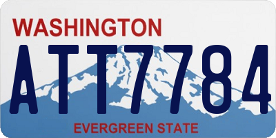 WA license plate ATT7784