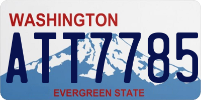 WA license plate ATT7785