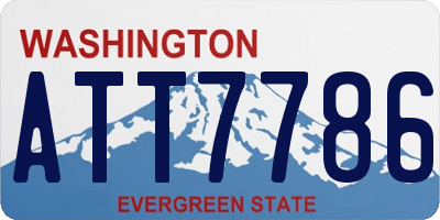 WA license plate ATT7786