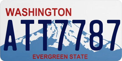 WA license plate ATT7787