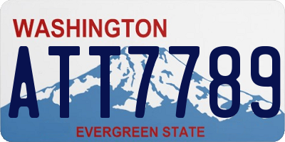 WA license plate ATT7789
