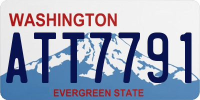 WA license plate ATT7791